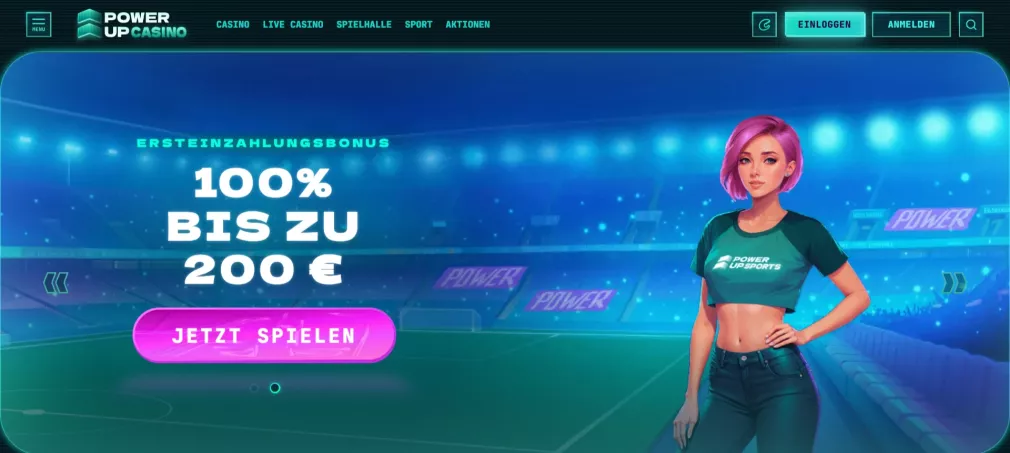 Powerup Casino – Bis zu 3000 € + 350 Freispiele Willkommensbonus
